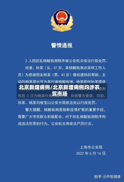 北京新增病例/北京新增病例均涉农贸市场-第2张图片
