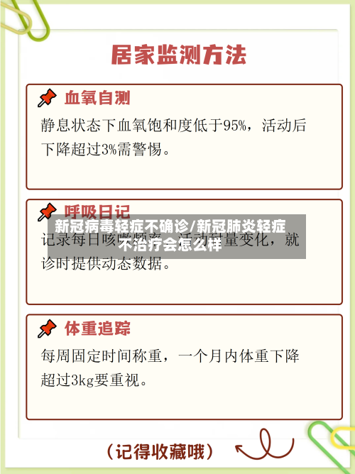 新冠病毒轻症不确诊/新冠肺炎轻症不治疗会怎么样