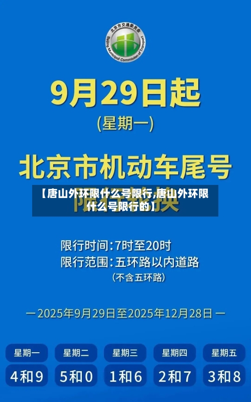 【唐山外环限什么号限行,唐山外环限什么号限行的】-第2张图片