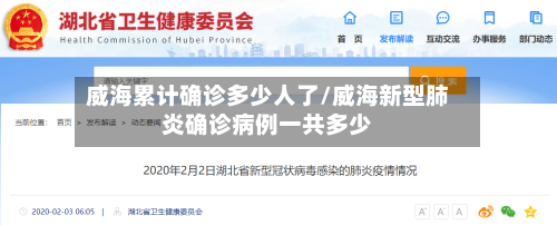 威海累计确诊多少人了/威海新型肺炎确诊病例一共多少-第2张图片