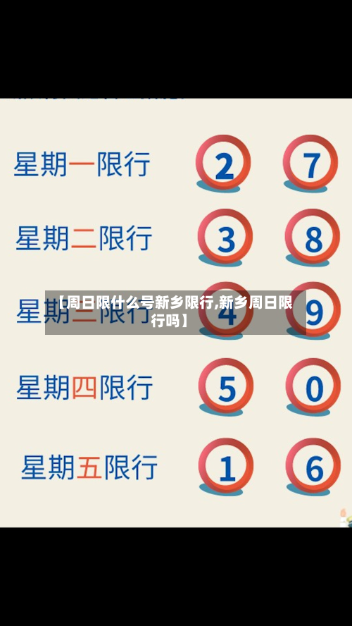 【周日限什么号新乡限行,新乡周日限行吗】-第2张图片