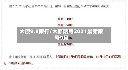 太原9.8限行/太原限号2021最新限号9月-第2张图片