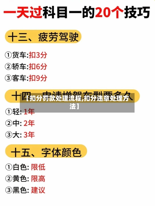 【扣分罚款处理流程,扣分违章处理方法】