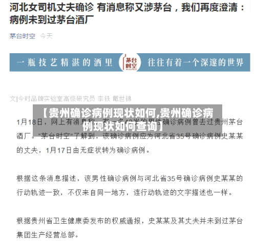 【贵州确诊病例现状如何,贵州确诊病例现状如何查询】