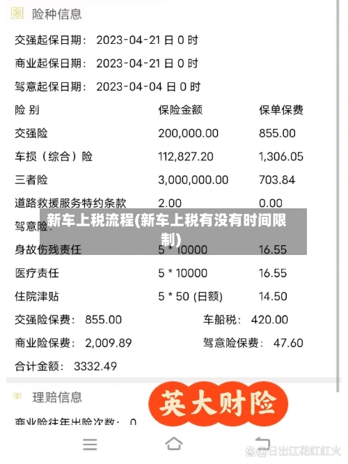 新车上税流程(新车上税有没有时间限制)-第2张图片