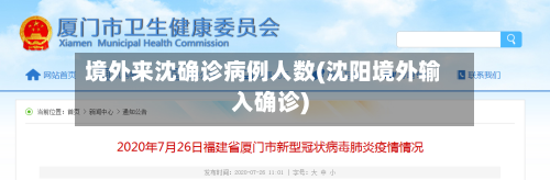 境外来沈确诊病例人数(沈阳境外输入确诊)-第3张图片