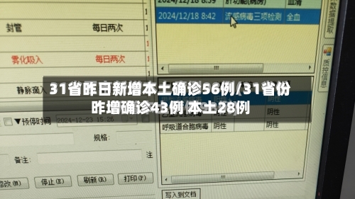 31省昨日新增本土确诊56例/31省份昨增确诊43例 本土28例