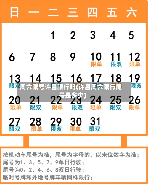 周六限号许昌限行吗(许昌周六限行尾号是多少)