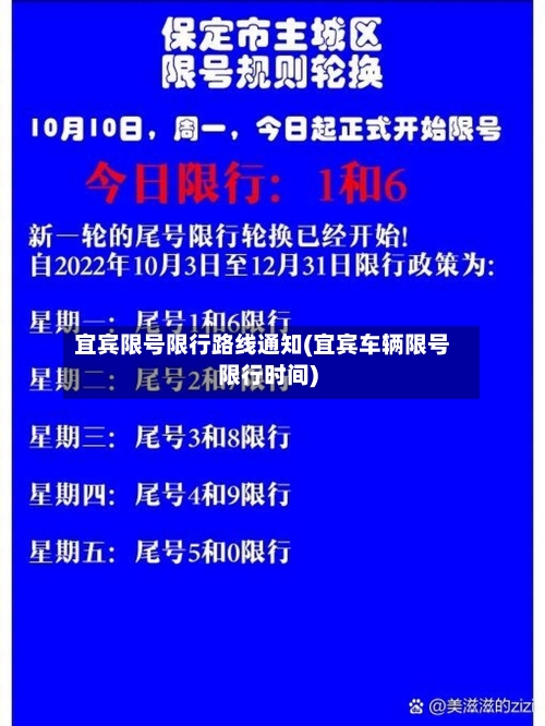 宜宾限号限行路线通知(宜宾车辆限号限行时间)