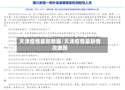 天津疫情最新数据/天津疫情最新情况通报