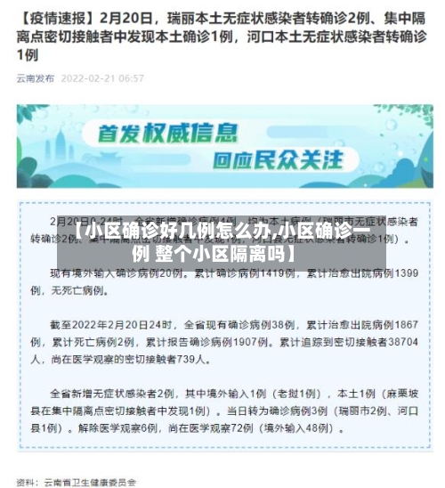 【小区确诊好几例怎么办,小区确诊一例 整个小区隔离吗】