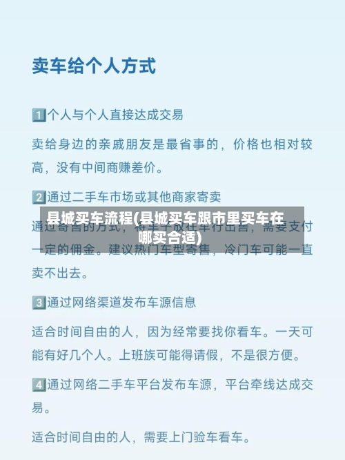 县城买车流程(县城买车跟市里买车在哪买合适)-第3张图片