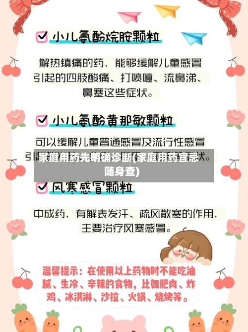 家庭用药先明确诊断(家庭用药宜忌随身查)-第2张图片