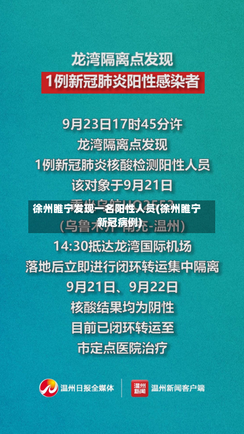 徐州睢宁发现一名阳性人员(徐州睢宁新冠病例)-第2张图片